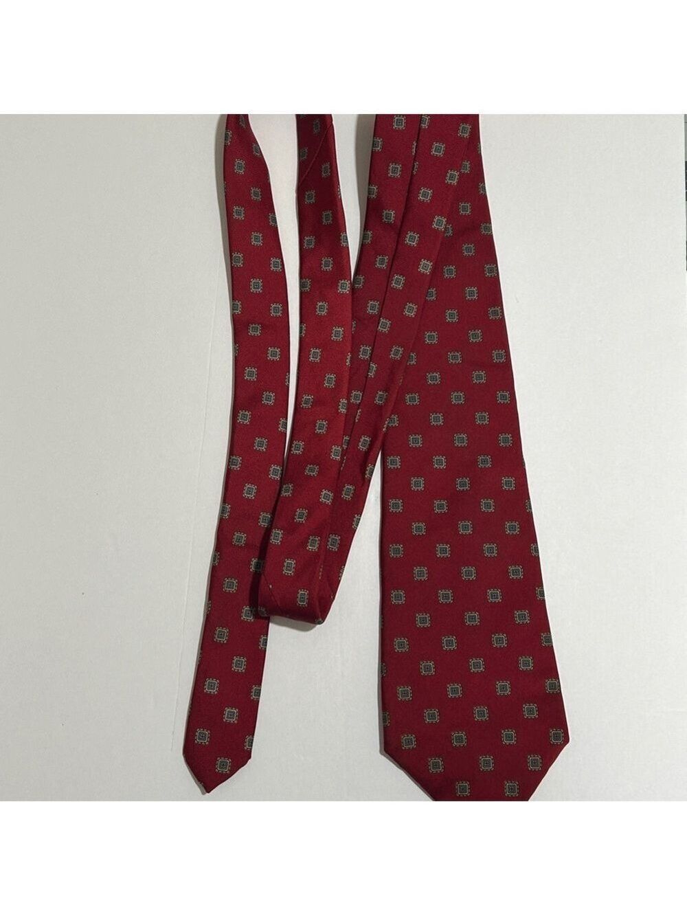Christian Dior Elegant Red Patterned Ties Set of 2. Vintage. Preowned - Picture 6 of 9